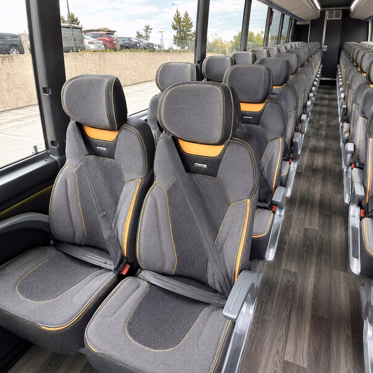 san jose charter bus rental interior