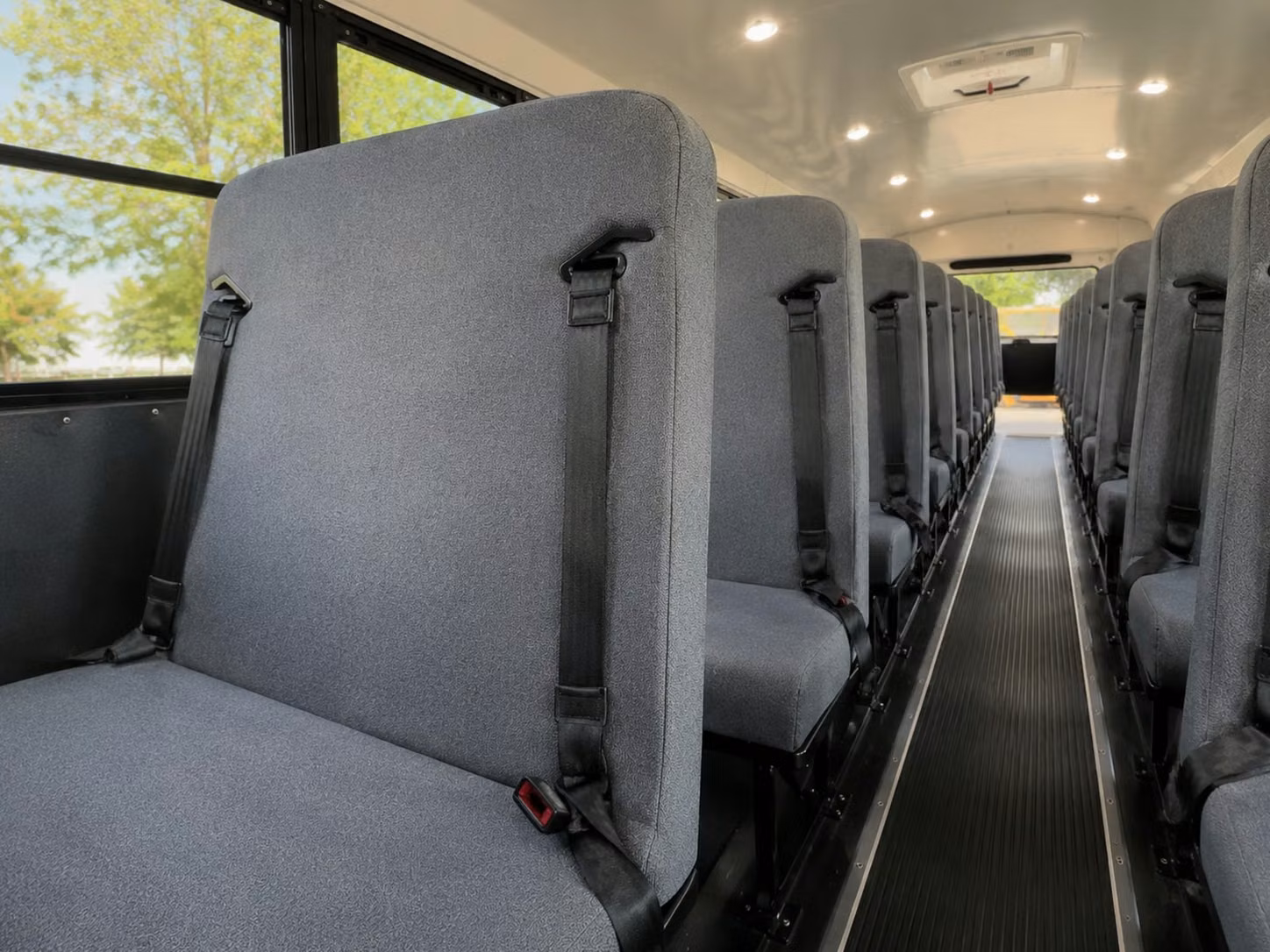 school bus inside